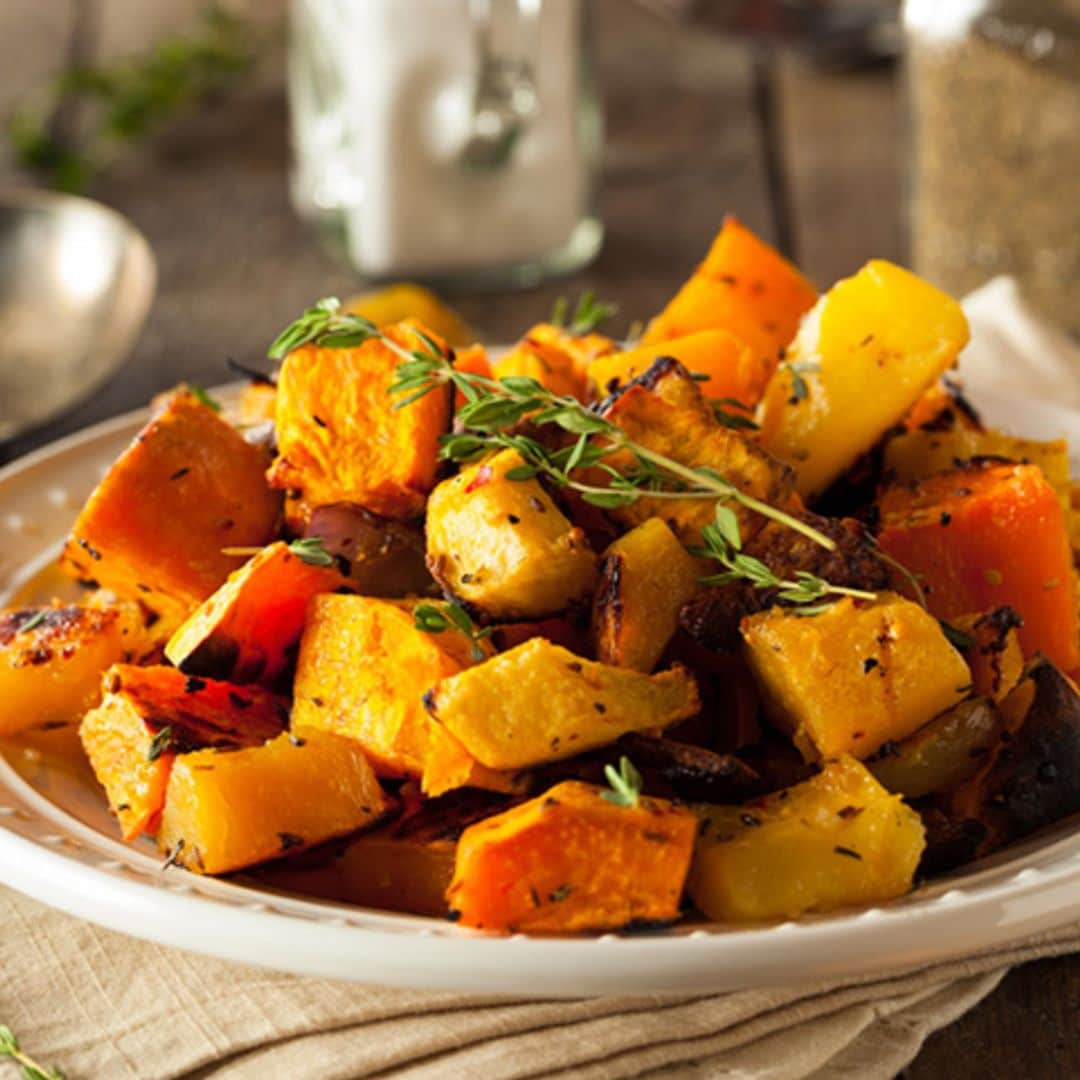 Calabaza asada al horno con tomillo