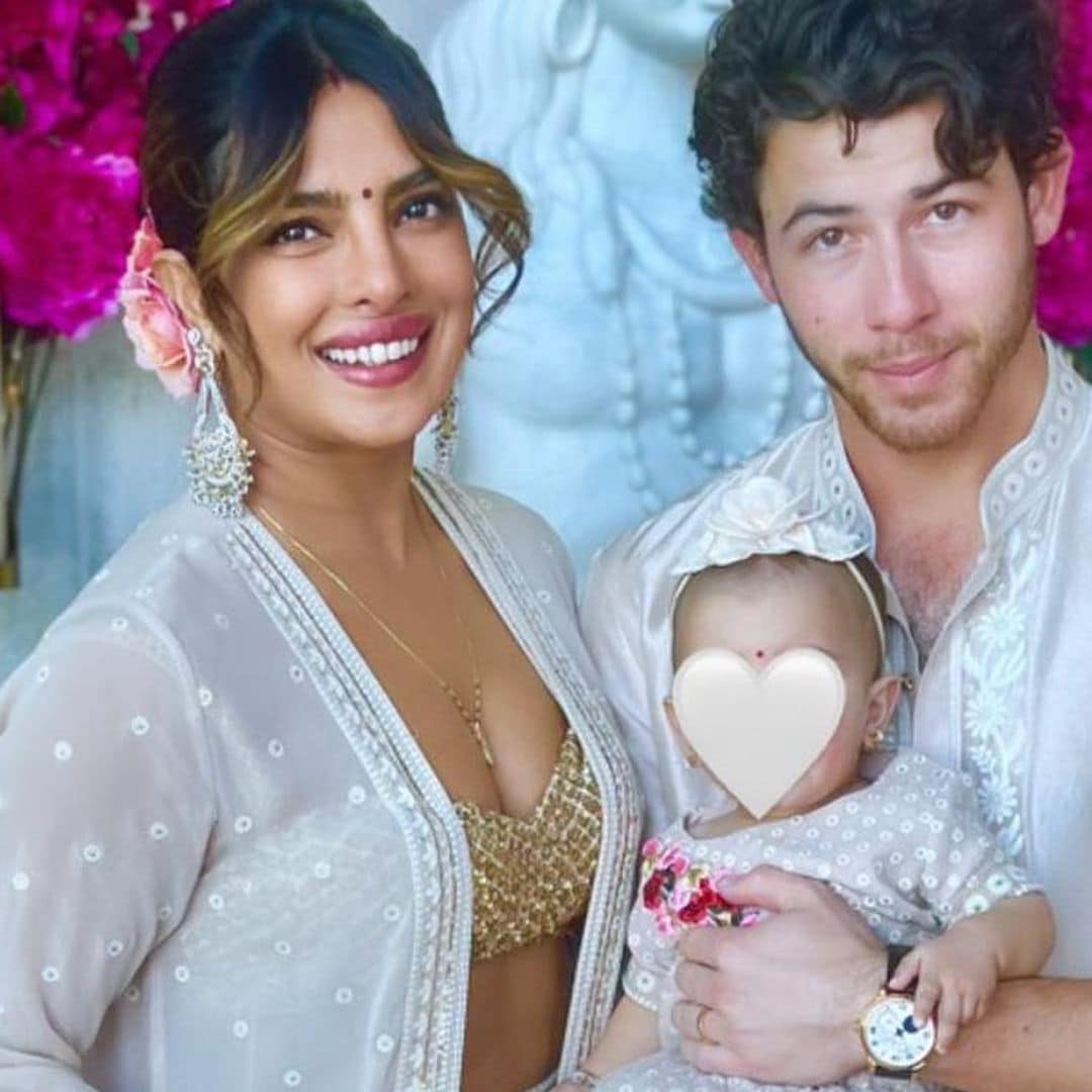 Priyanka Chopra y Nick Jonas posan con su hija en una celebración muy especial