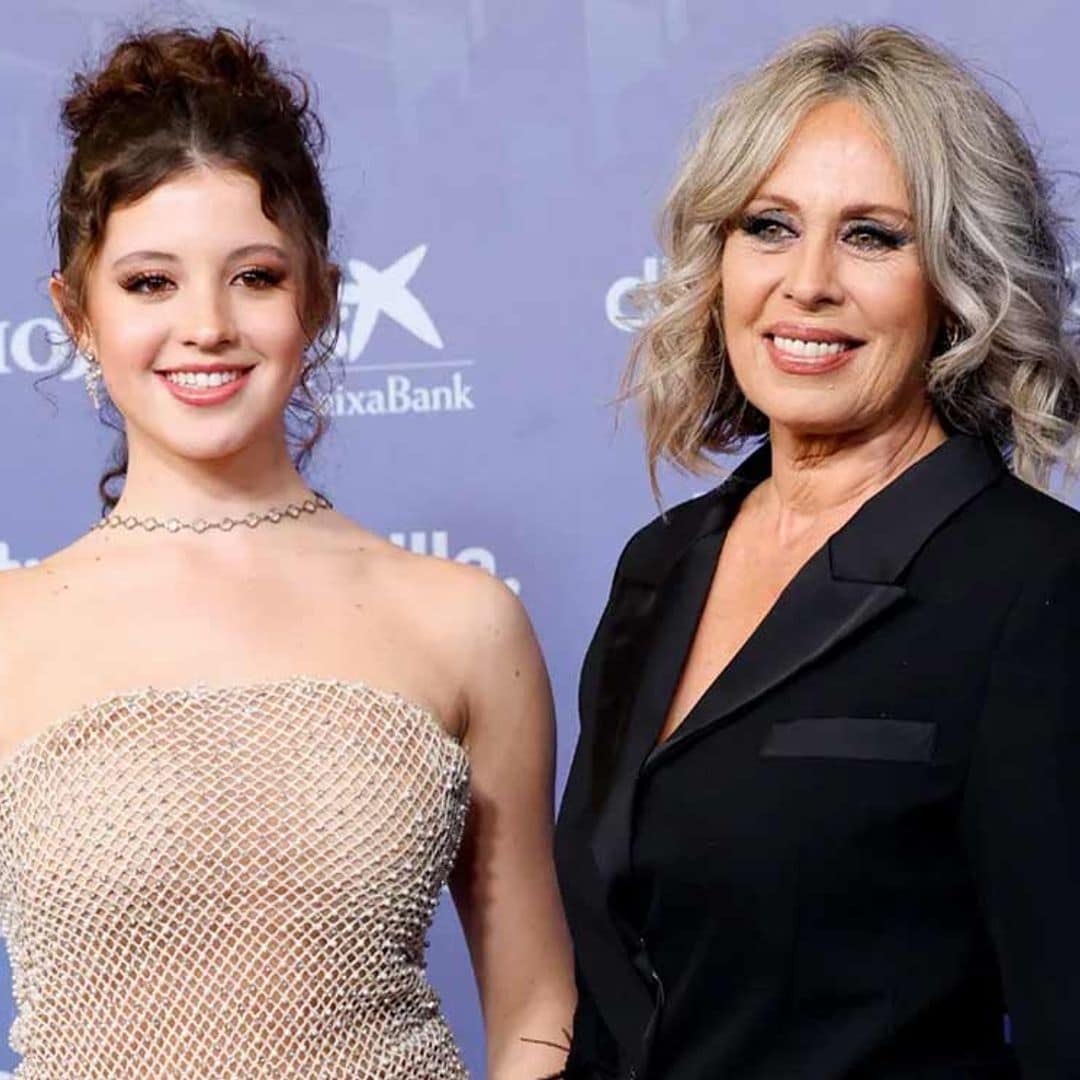 Miriam Díaz-Aroca presume de su hija María Washington en la alfombra roja de los Goya