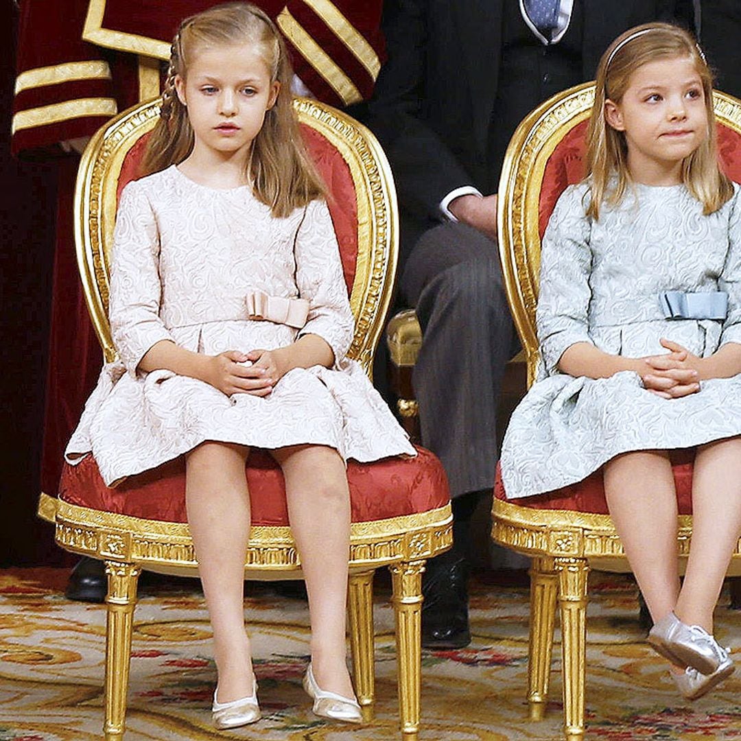 ¡Tú de rosa y yo de azul! ¿Has notado la conexión entre la princesa Leonor y la infanta Sofía?