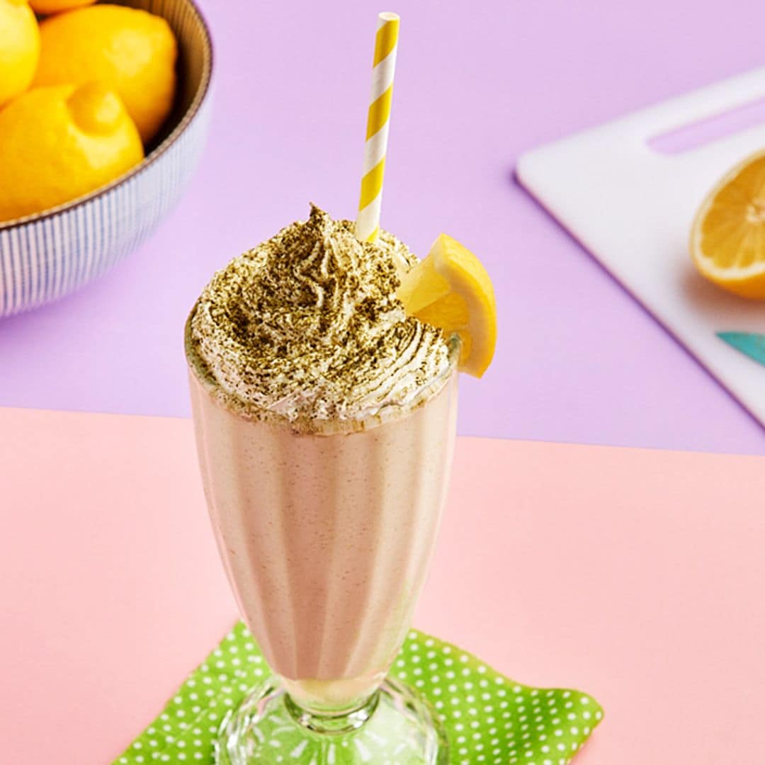 'Milkshake' de limón, helado de vainilla y té matcha