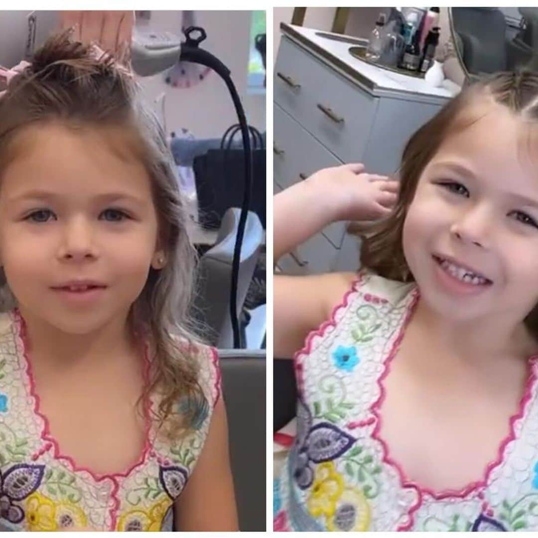 Luna, la hija de Ximena Duque, es su mejor compañera en el salón de belleza