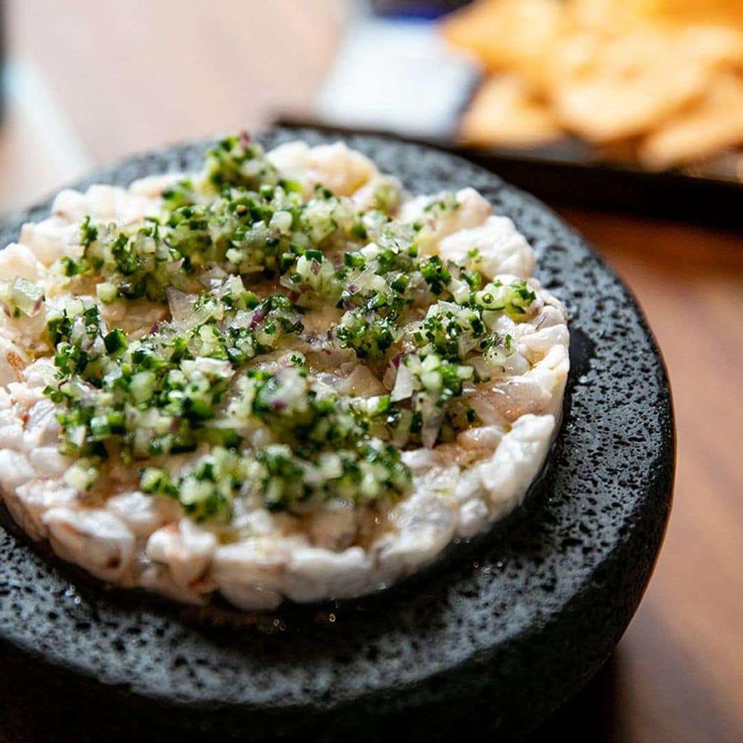 Tartar picante de langostinos