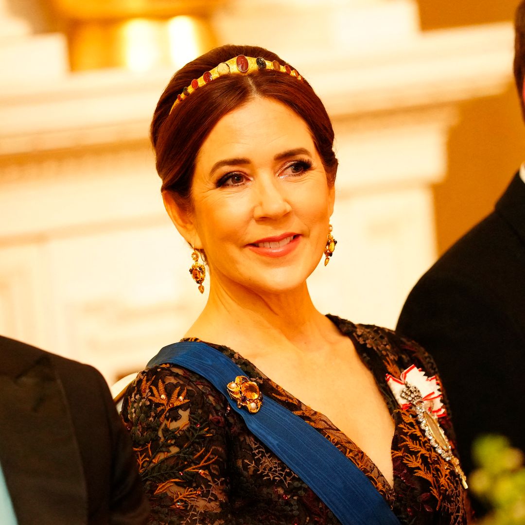 La reina Mary de Dinamarca en la cena de gala en el Palacio Presidencial de Helsinki