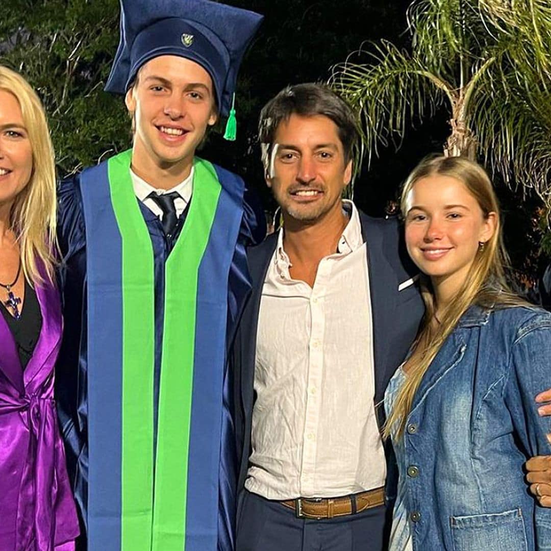 ¡De tal palo, tal astilla! Los hijos de Valeria Mazza, de 17 y 23 años, dos auténticos modelos en su graduación