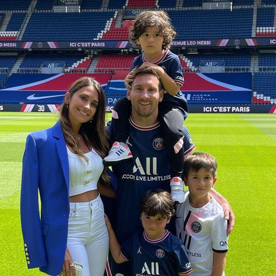 Los hijos de Messi, los tiernos protagonistas en la presentación ante el PSG