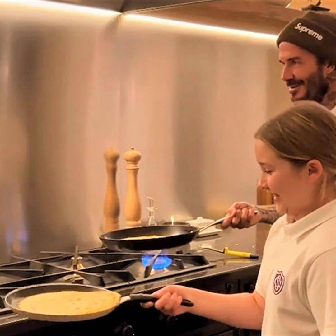 ¡Duelo de chefs! El vídeo más divertido de David Beckham y su hija Harper retándose en la cocina