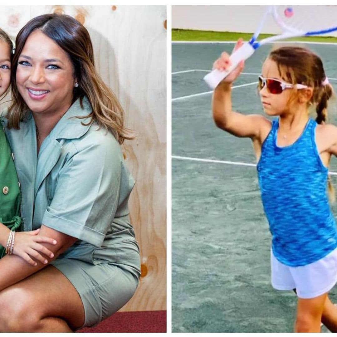 Con elegancia y gracia, así es el estilo de la hija de AdamarI López al jugar tenis