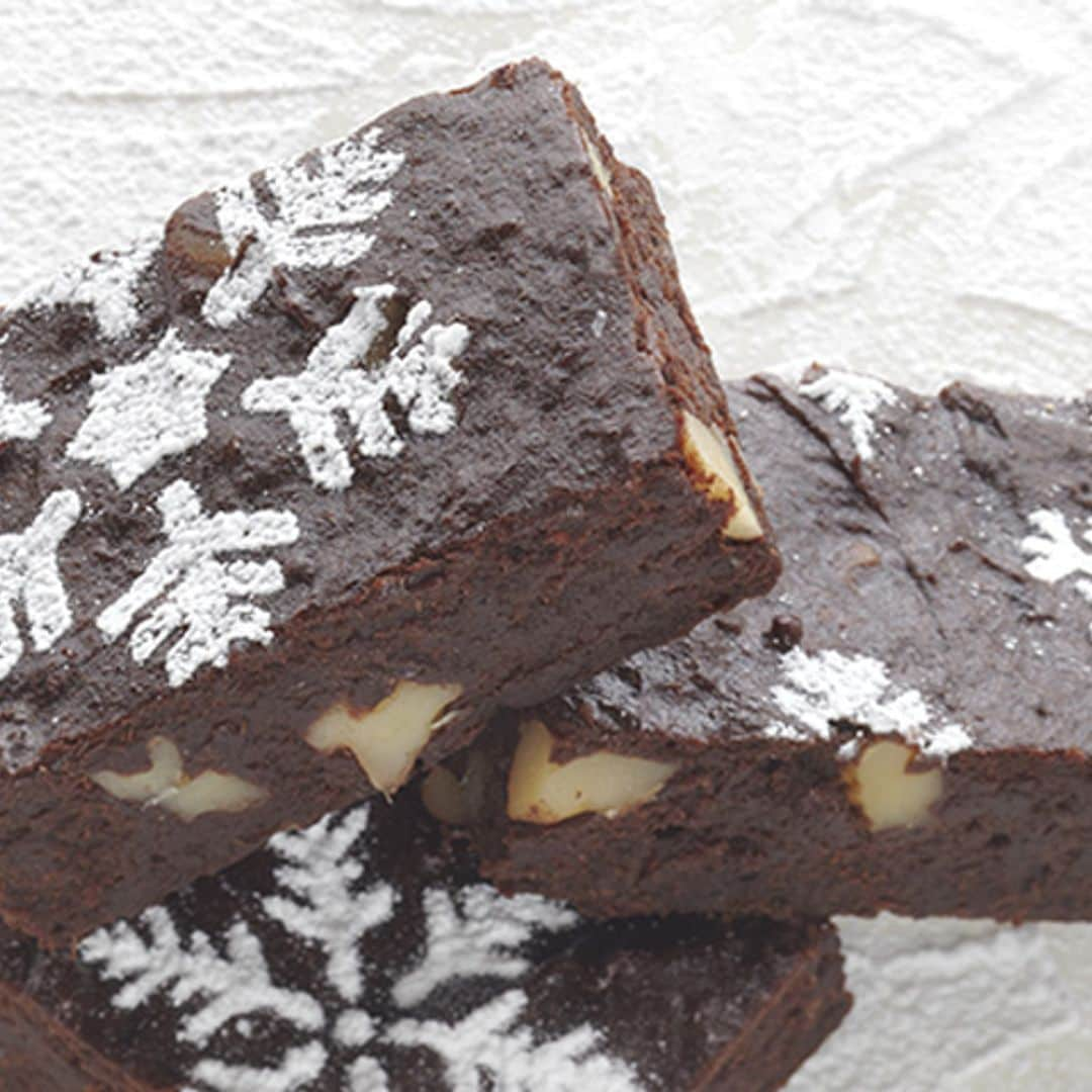 'Brownie' navideño de nueces