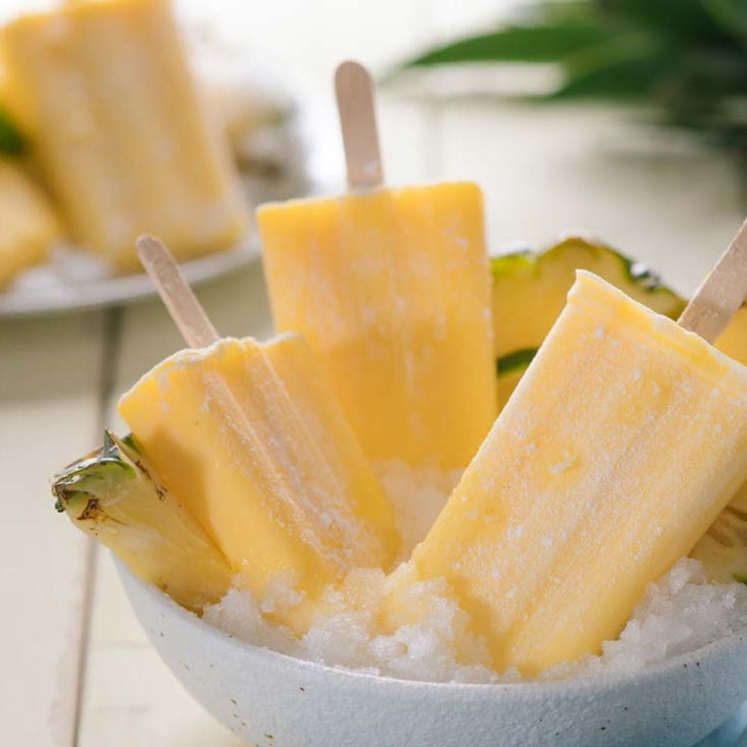 Helados de piña y coco