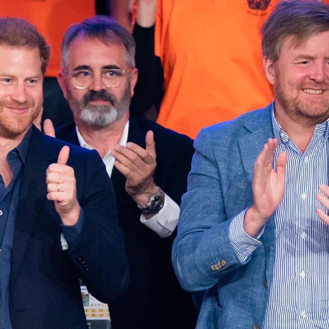 El príncipe Harry disfruta junto al rey Guillermo de los Países Bajos de la final de los Juegos Invictus