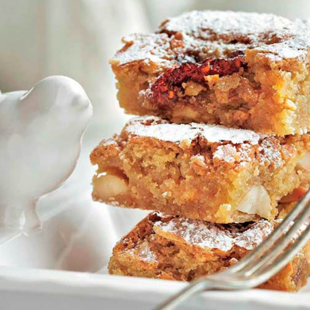 'Brownies' de chocolate blanco