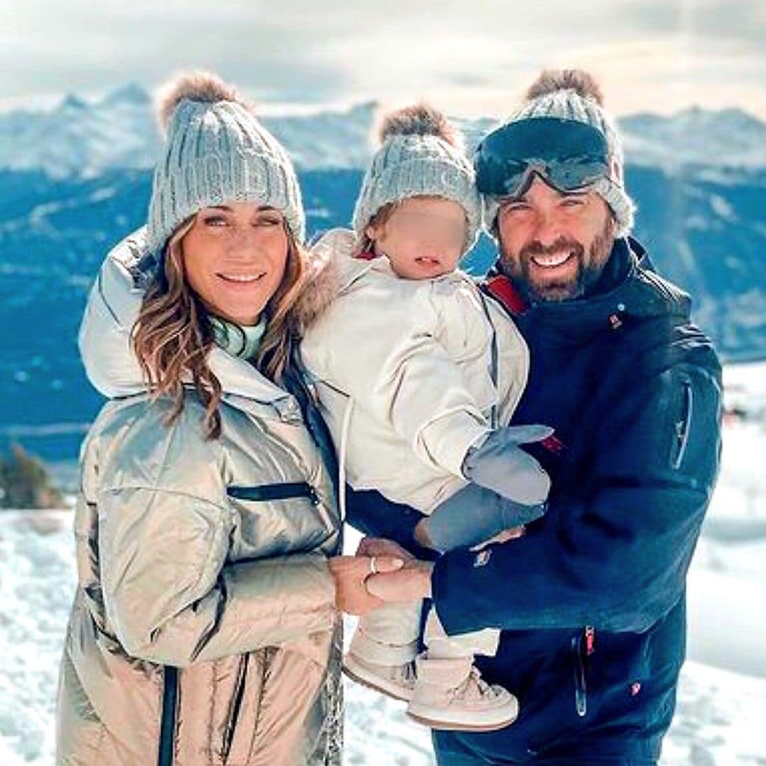 Las espectaculares imágenes de Elena Tablada en los Alpes Suizos junto a su marido y su hija Camila