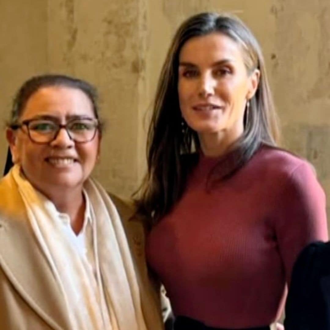 María del Monte con la reina Letizia