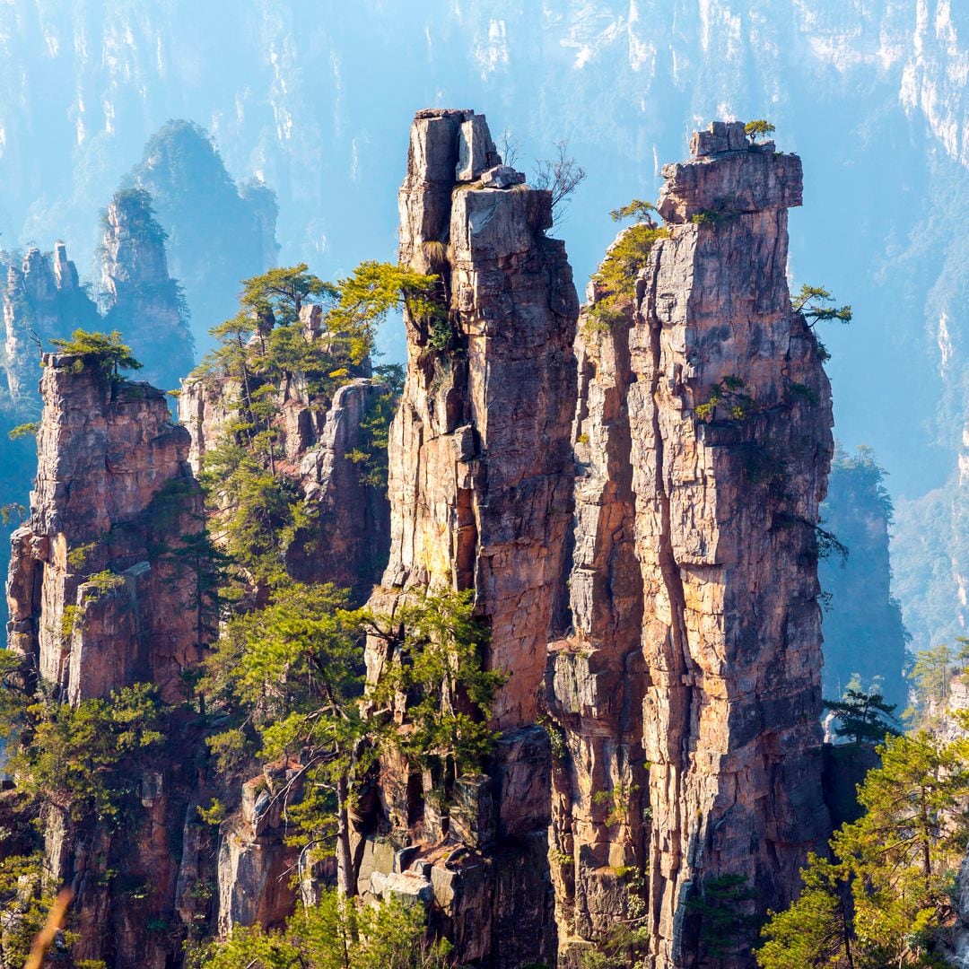 Parque Nacional de Zhangjiajie en China, bosque de piedra