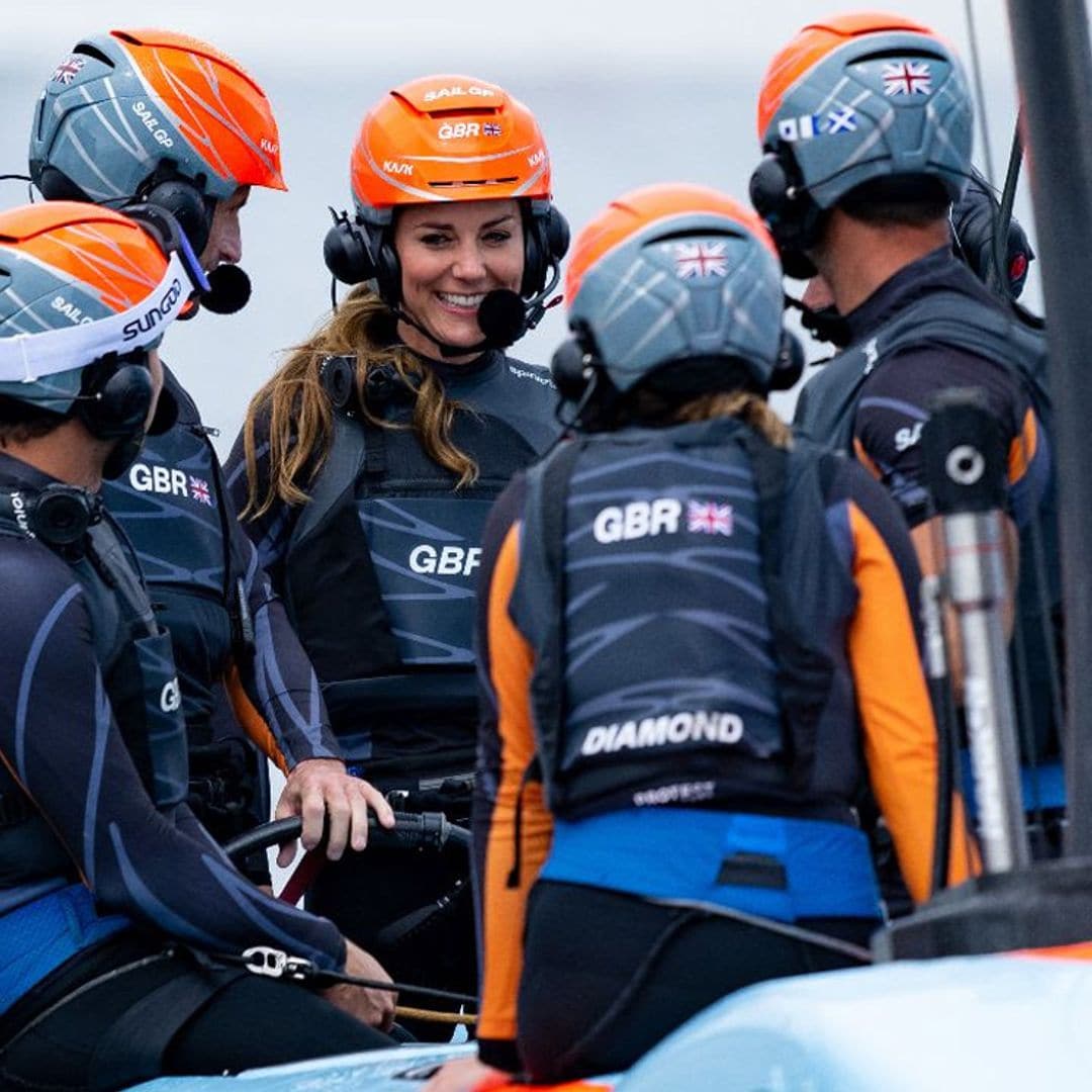 La duquesa de Cambridge saca su lado más aventurero en el Gran Premio de Gran Bretaña de SailGP