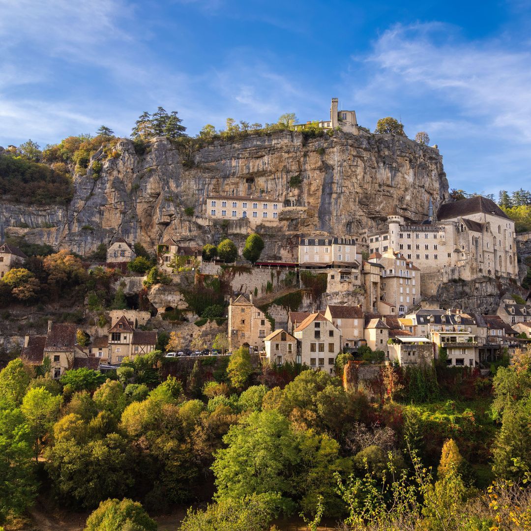 Panorámica de Rocamadour, en el departamento francés de Lot