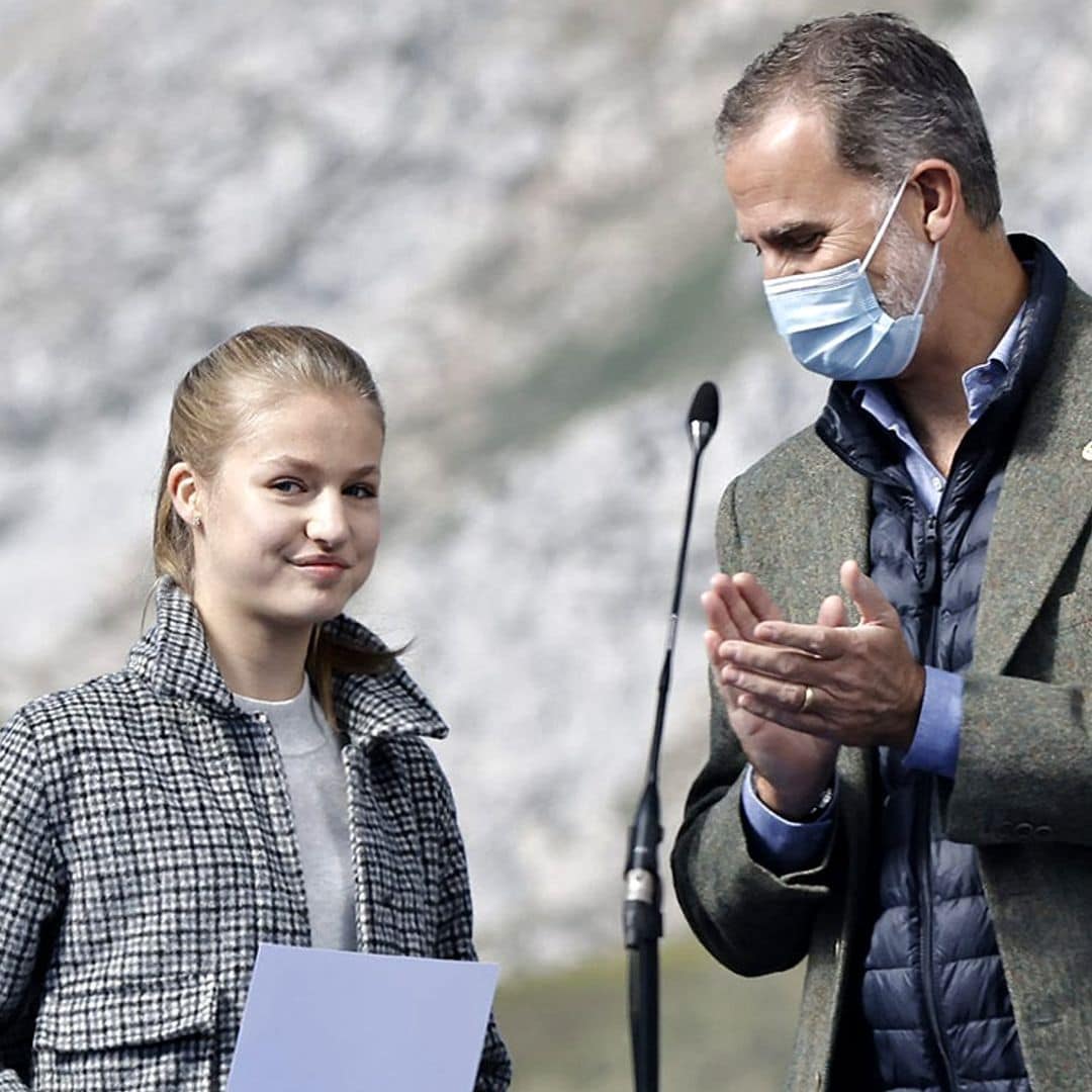 La princesa Leonor, a los vecinos de Santa María del Puerto: 'Sois el ejemplo de que merece la pena seguir trabajando para que se revitalicen los pueblos'