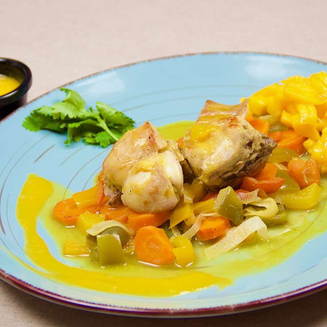 Conejo en escabeche de mango