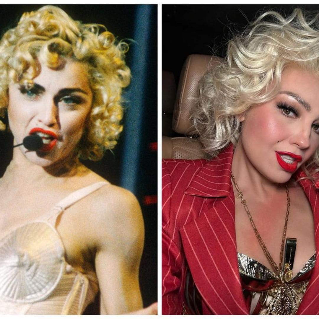 Thalía sorprende con su increíble transformación en Madonna