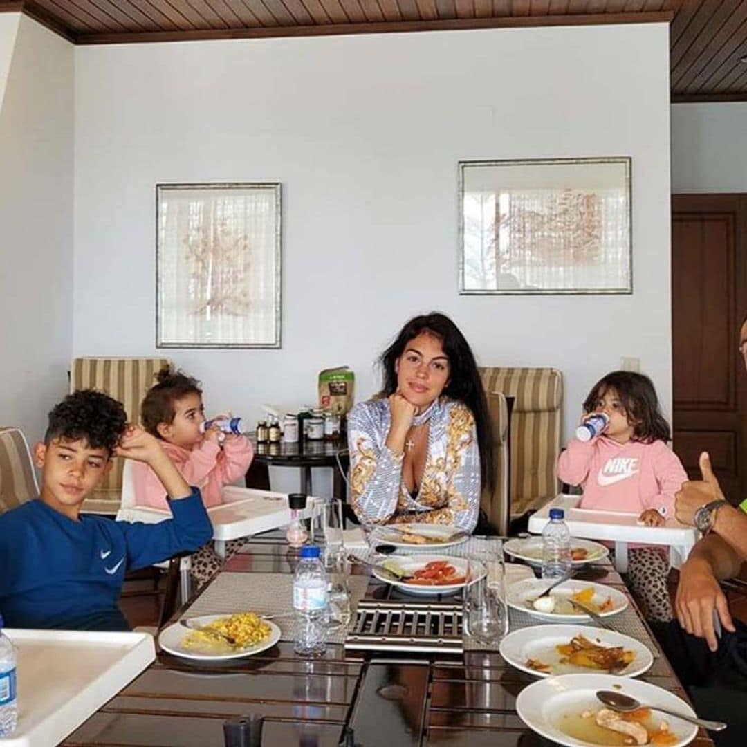 Un confinamiento con mucho amor, la comida familiar de Georgina Rodríguez y Cristiano Ronaldo