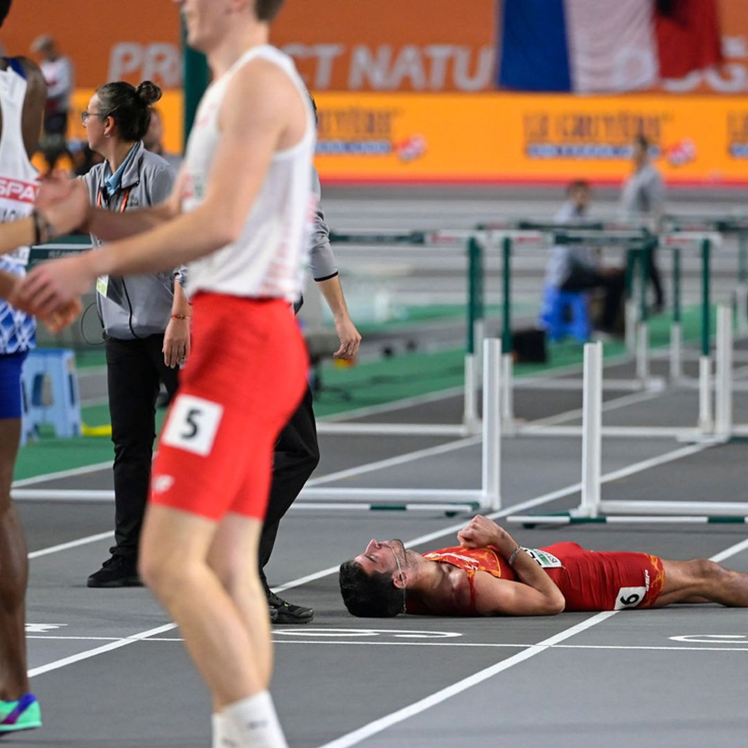 El atleta Quique Llopis recibe el alta tras su aparatosa caída y se pronuncia sobre la polémica reacción de sus rivales