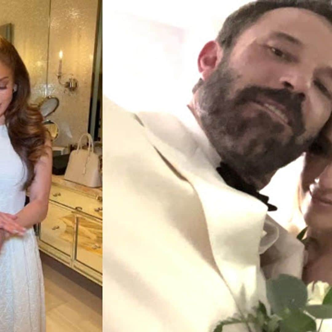 Las imágenes de los dos vestidos de novia de Jennifer Lopez