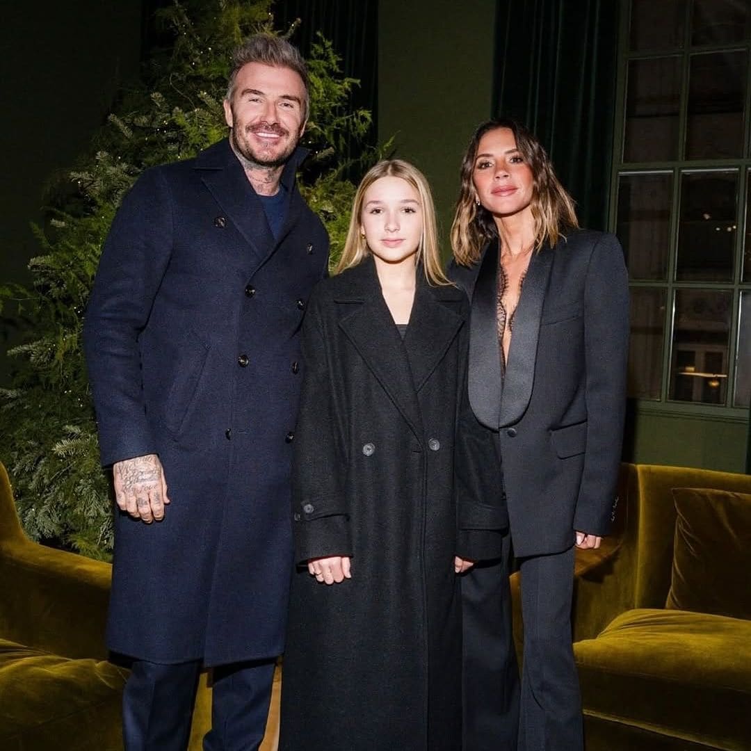 Los Beckham coordinan sus looks de traje para celebrar el 10 aniversario de la primera tienda de Victoria