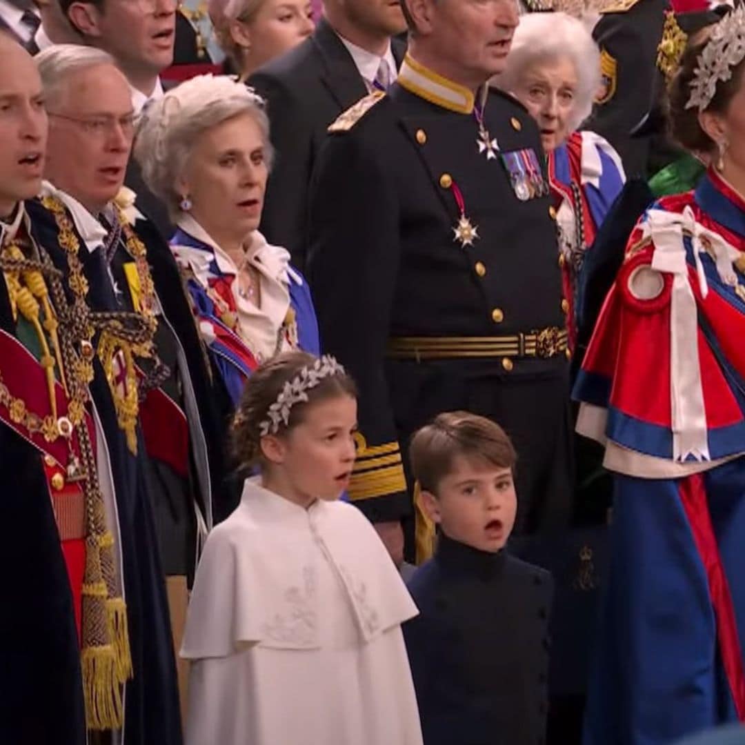 No te pierdas el vídeo más tierno del príncipe Louis entonando ‘God save the King’ ante su abuelo