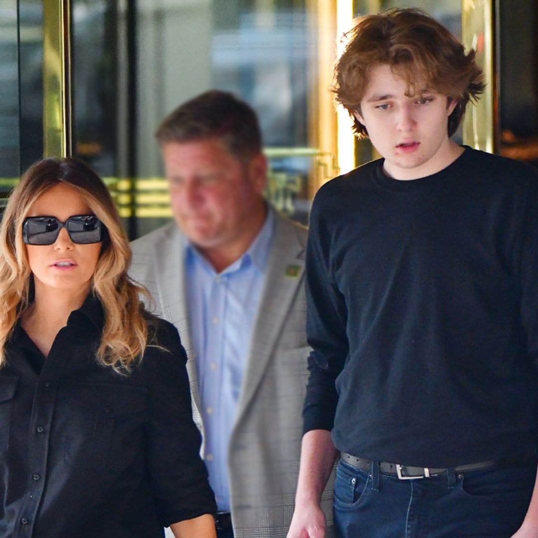 Todavía más alto y con nuevo look: el gran cambio de Barron, hijo de Donald y Melania Trump, a sus 15 años