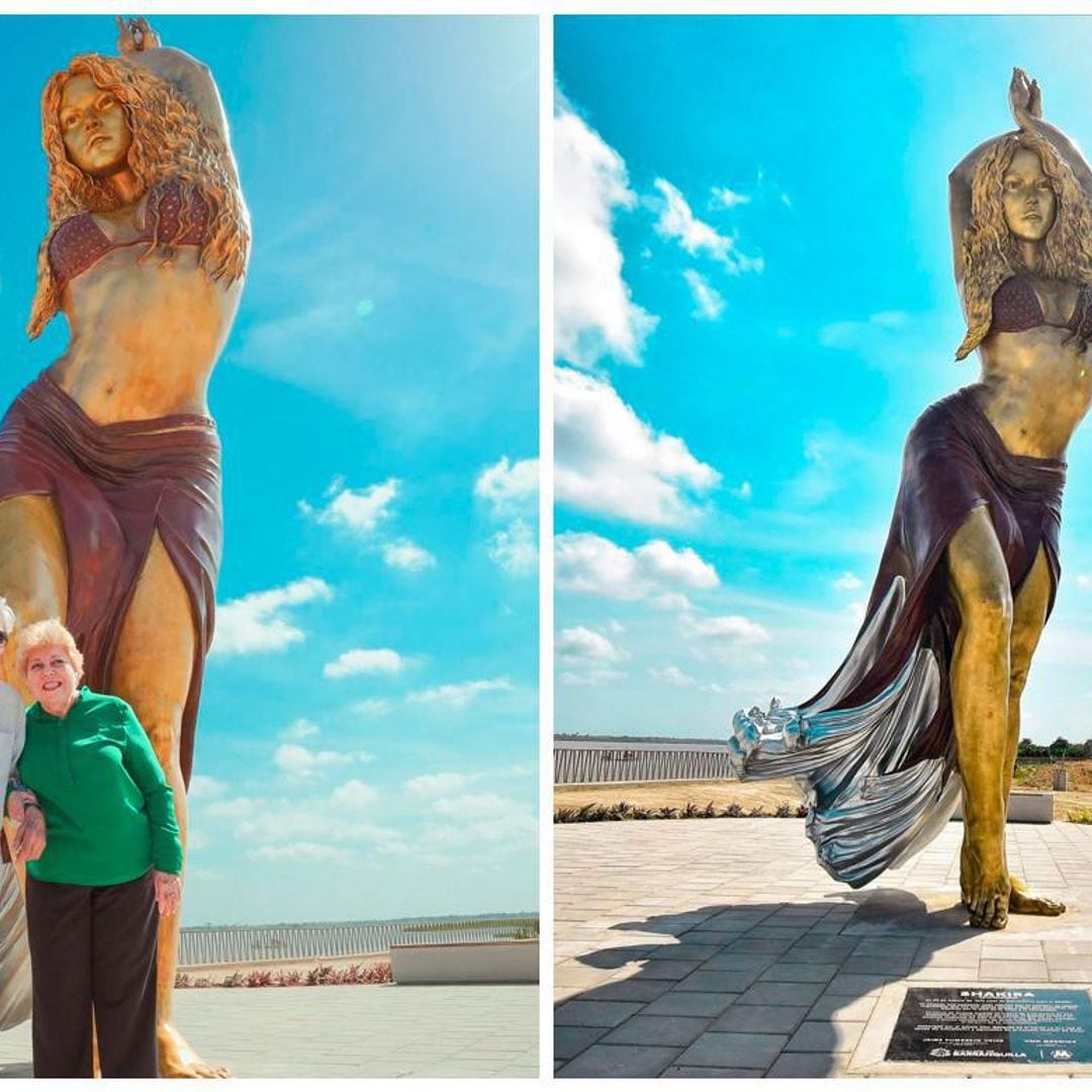 Los padres de Shakira develan una escultura en honor a su hija en su natal Barranquilla
