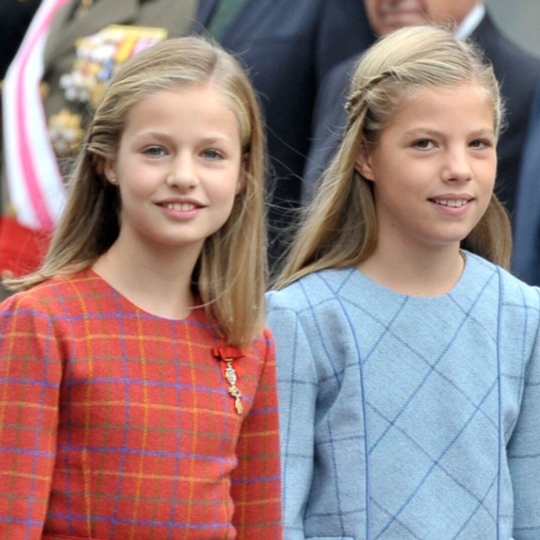 Las princesas españolas asistieron al quinto aniversario de la coronación de su padre