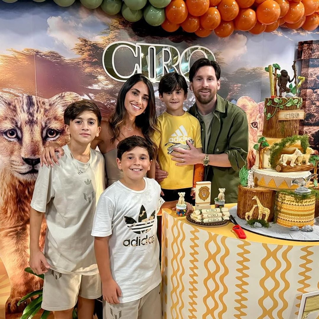 Así han celebrado Leo Messi y Antonela el cumpleaños de su hijo Ciro al estilo de 'El rey león'