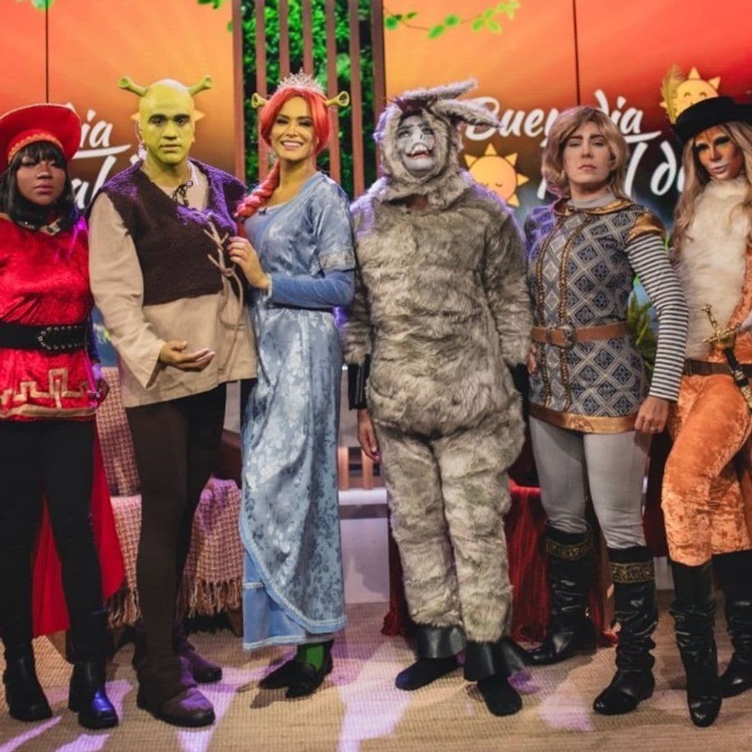 El elenco de 'En Casa con Telemundo' como los personajes de Shrek