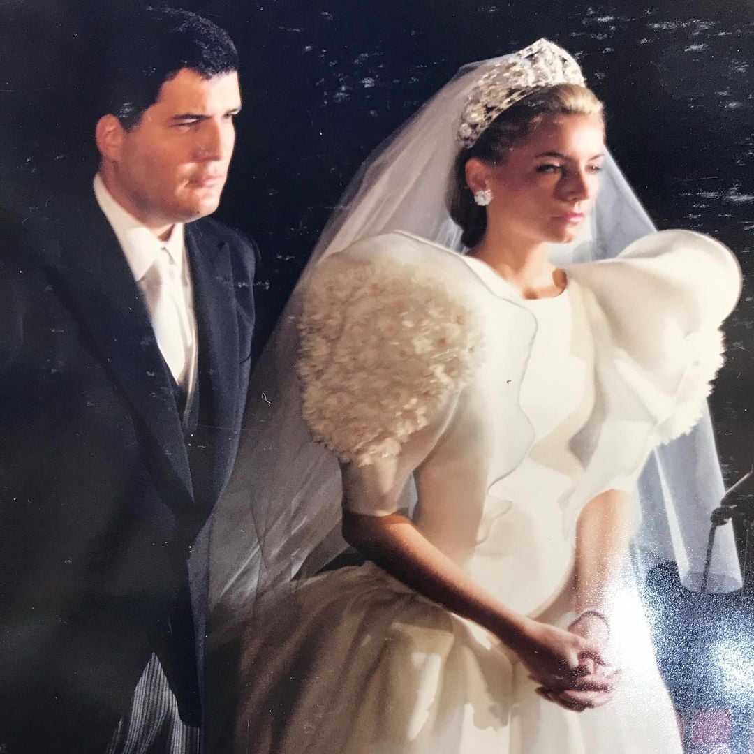 Cristina Yanes el día de su boda con José Luis Santos