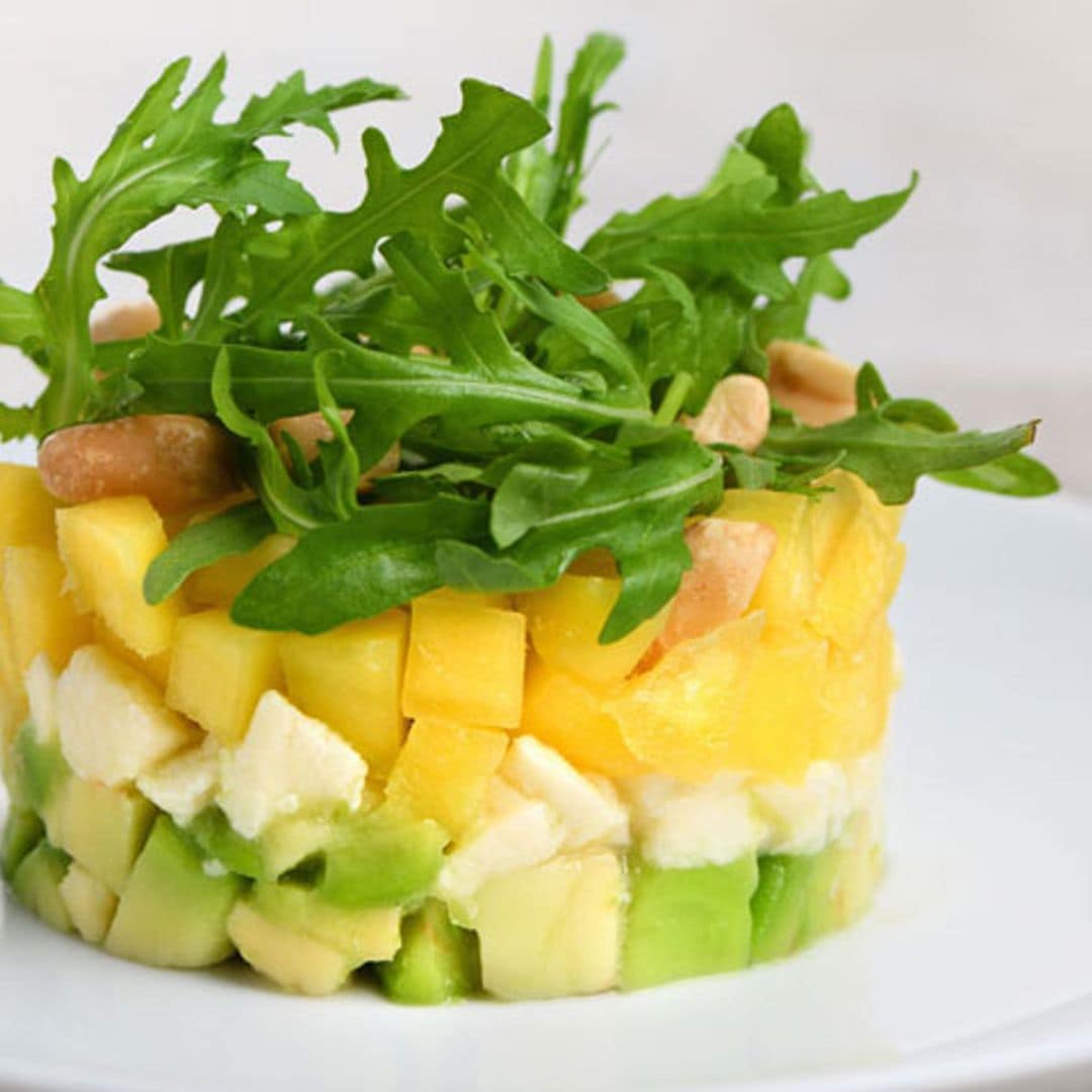 Tartar de aguacate y mango con 'mozzarella'