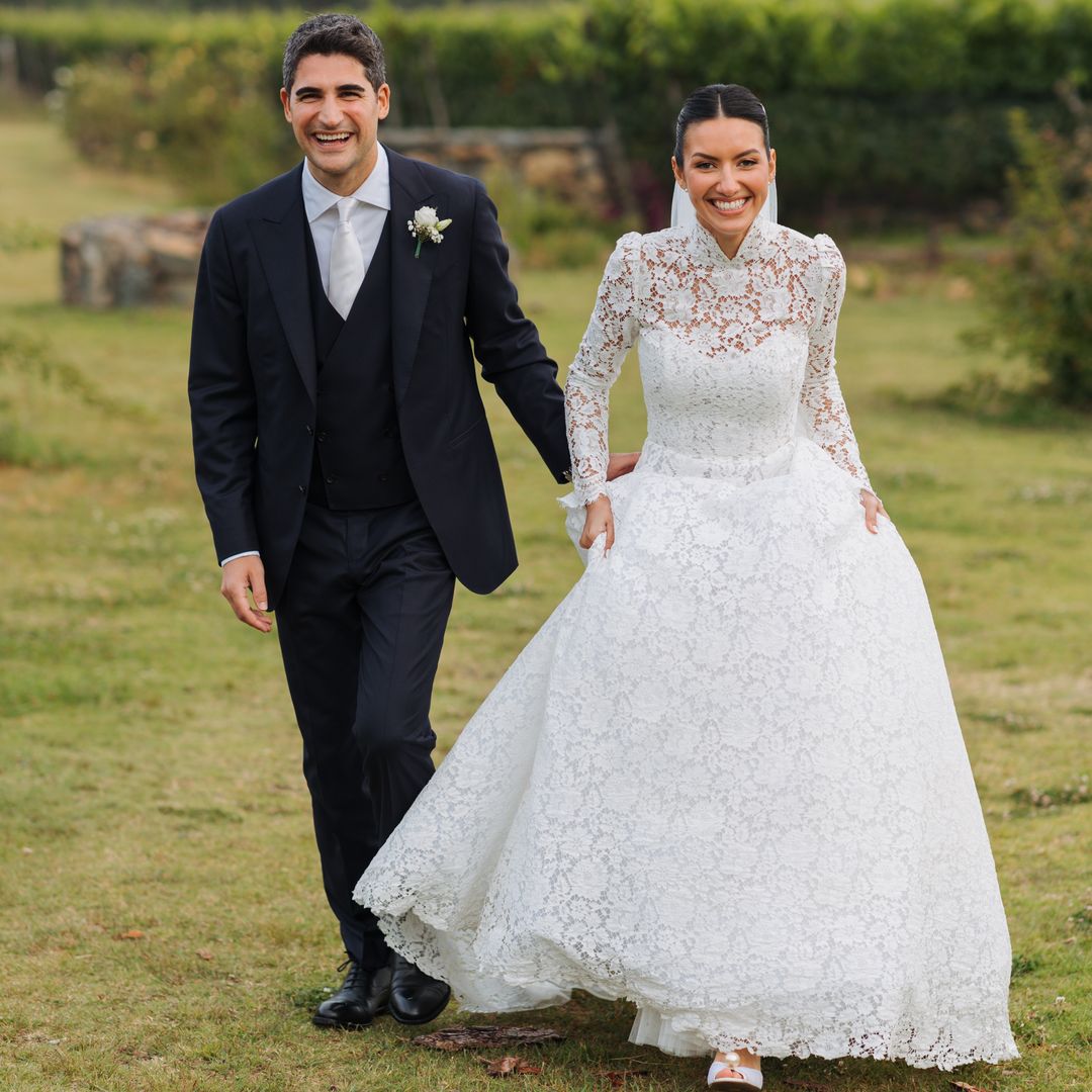 Lorena, la novia del vestido de encaje inspirado en Grace Kelly que cambió Nueva York por Uruguay para su boda  