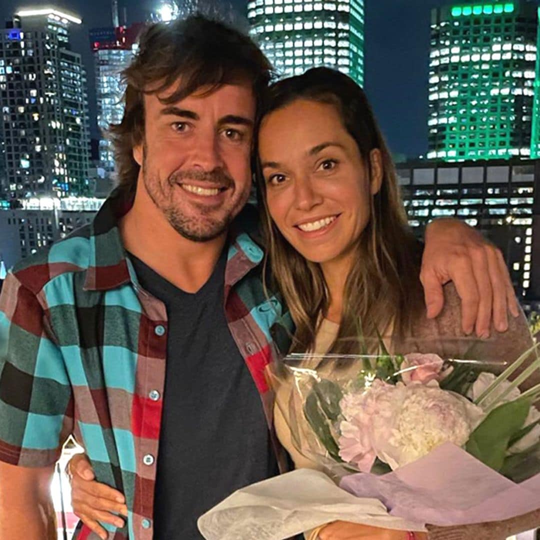 Fernando Alonso celebra el cumpleaños de su chica en el Circo del Sol y con un romántico mensaje en alemán