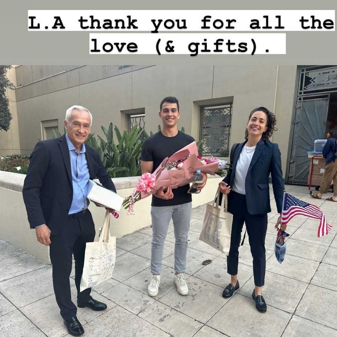 Jorge Ramos con Paola y Nicolás