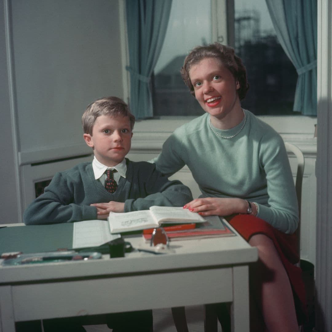 La princesa Birgitta con su hermano, el rey Carlos Gustavo de Suecia, en una imagen de 1956