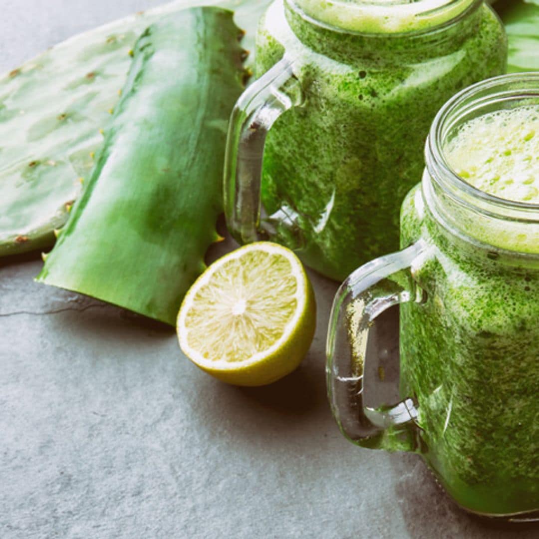 'Smoothie' de nopal, aloe vera y limón