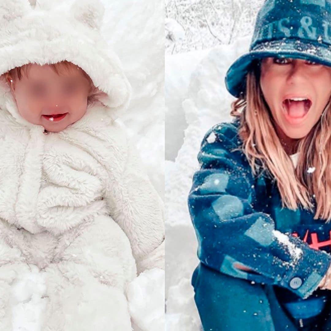 ¡Como un osito viendo caer la nieve! Así disfruta la niña de Elena Tablada de su 'primera vez'