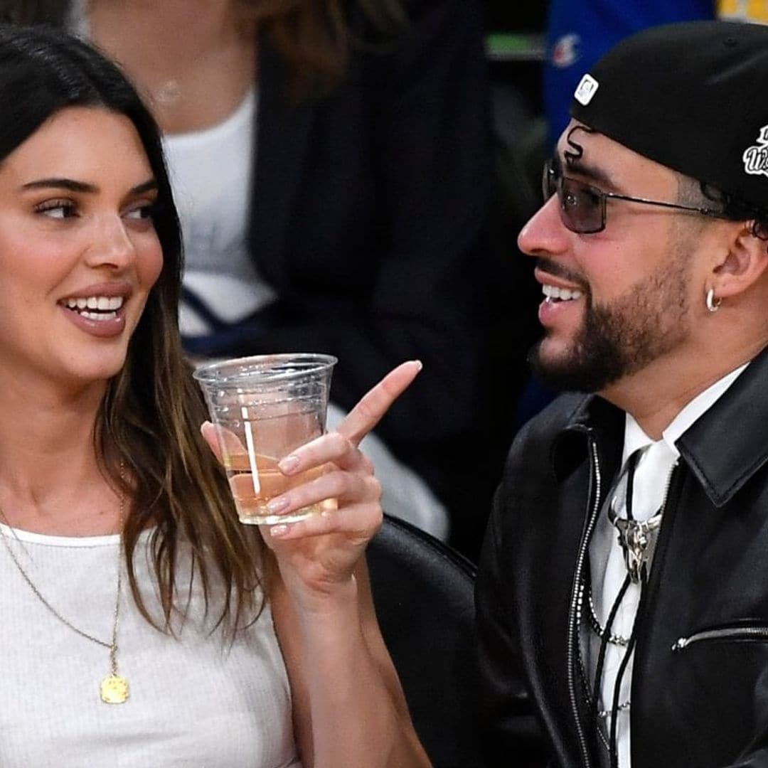 Kendall Jenner y Bad Bunny se dejan ver en un partido de los Lakers