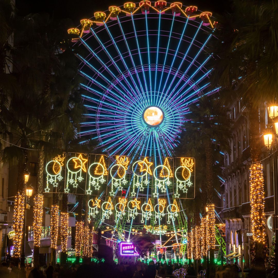 Luces de Navidad en el centro de Vigo