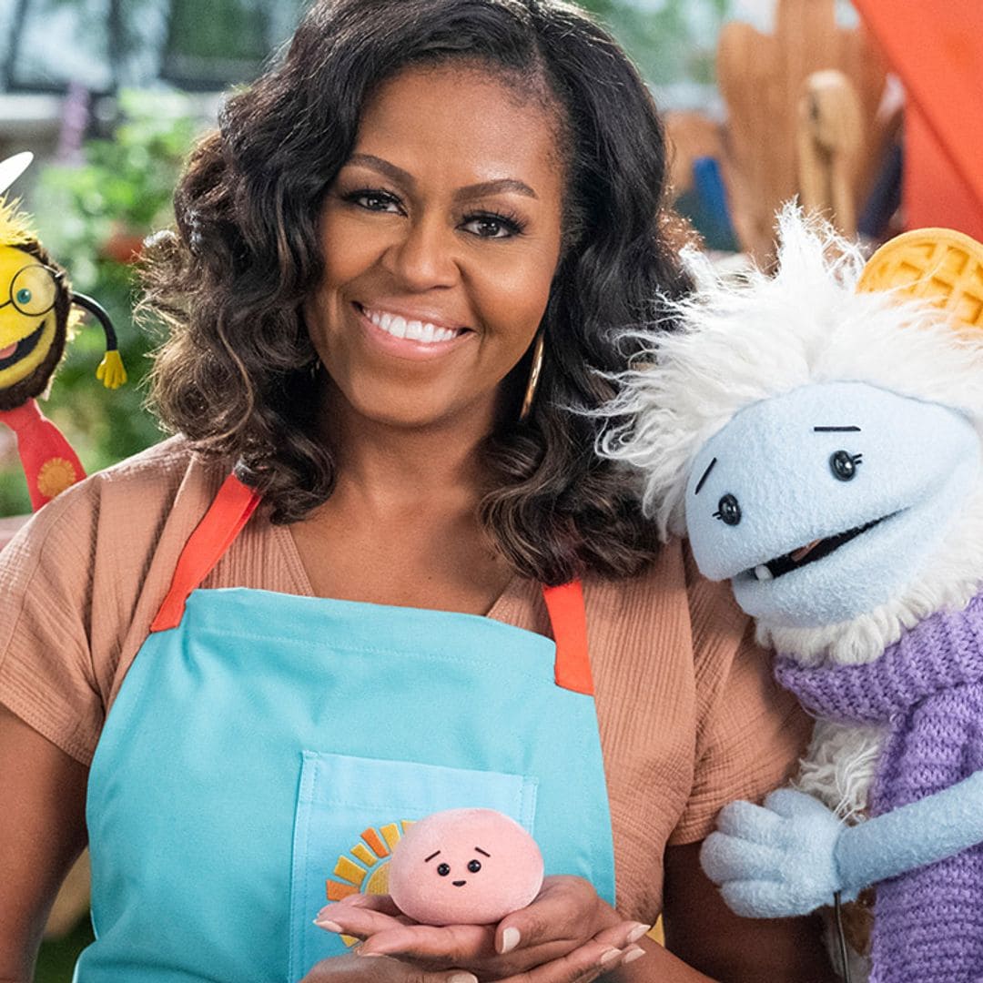 Michelle Obama y sus amigos Gofre y Mochi: protagonistas de un recetario infantil