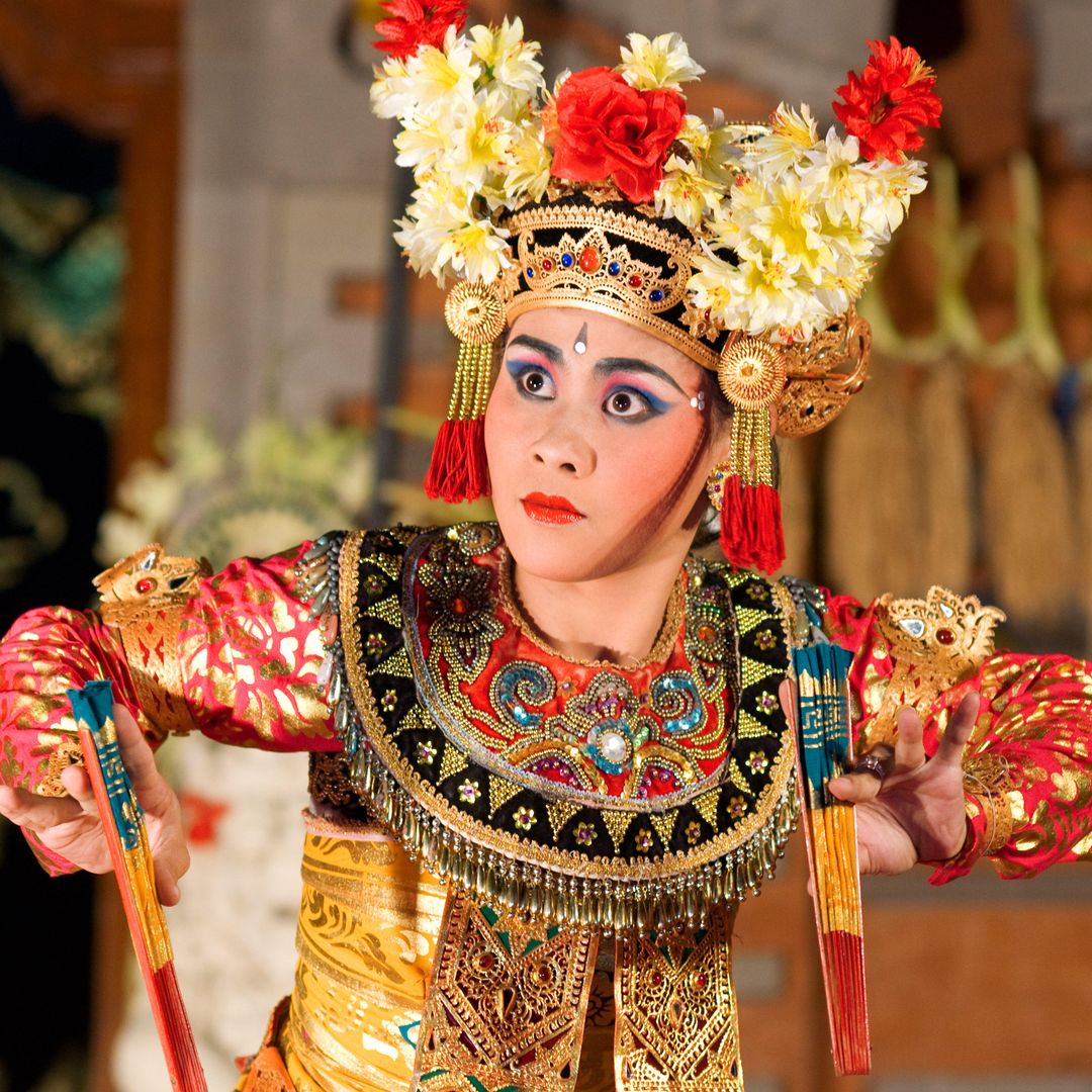 Danza tradicional en el palacio de Ubud