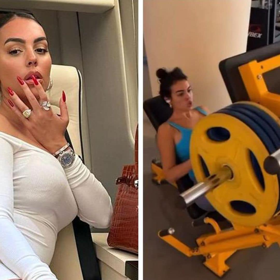 Georgina Rodríguez sorprende con la increíble cantidad de peso en su rutina en el gimnasio