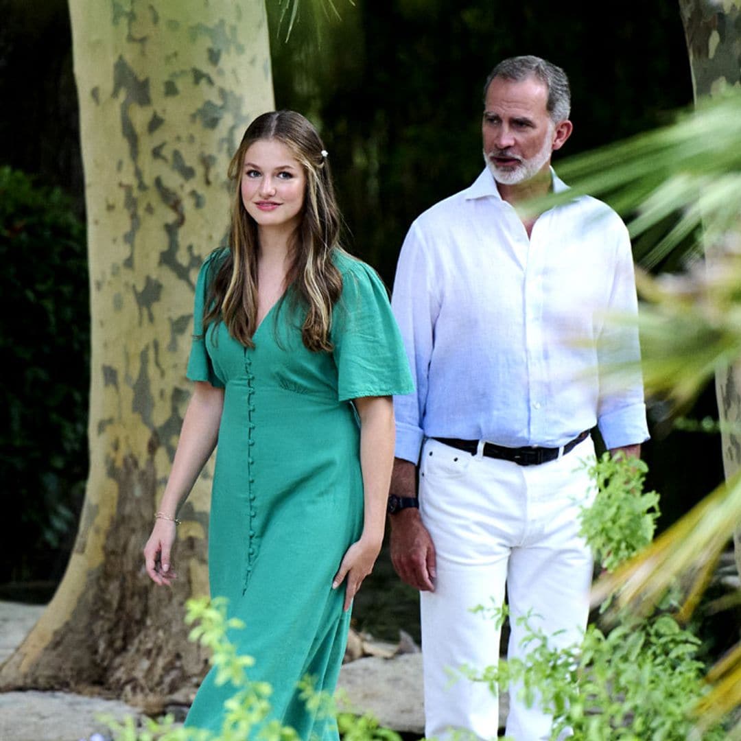 Del detalle con el que Leonor adornó su pelo a la broma de la Reina en su paseo por los Jardines de Alfàbia