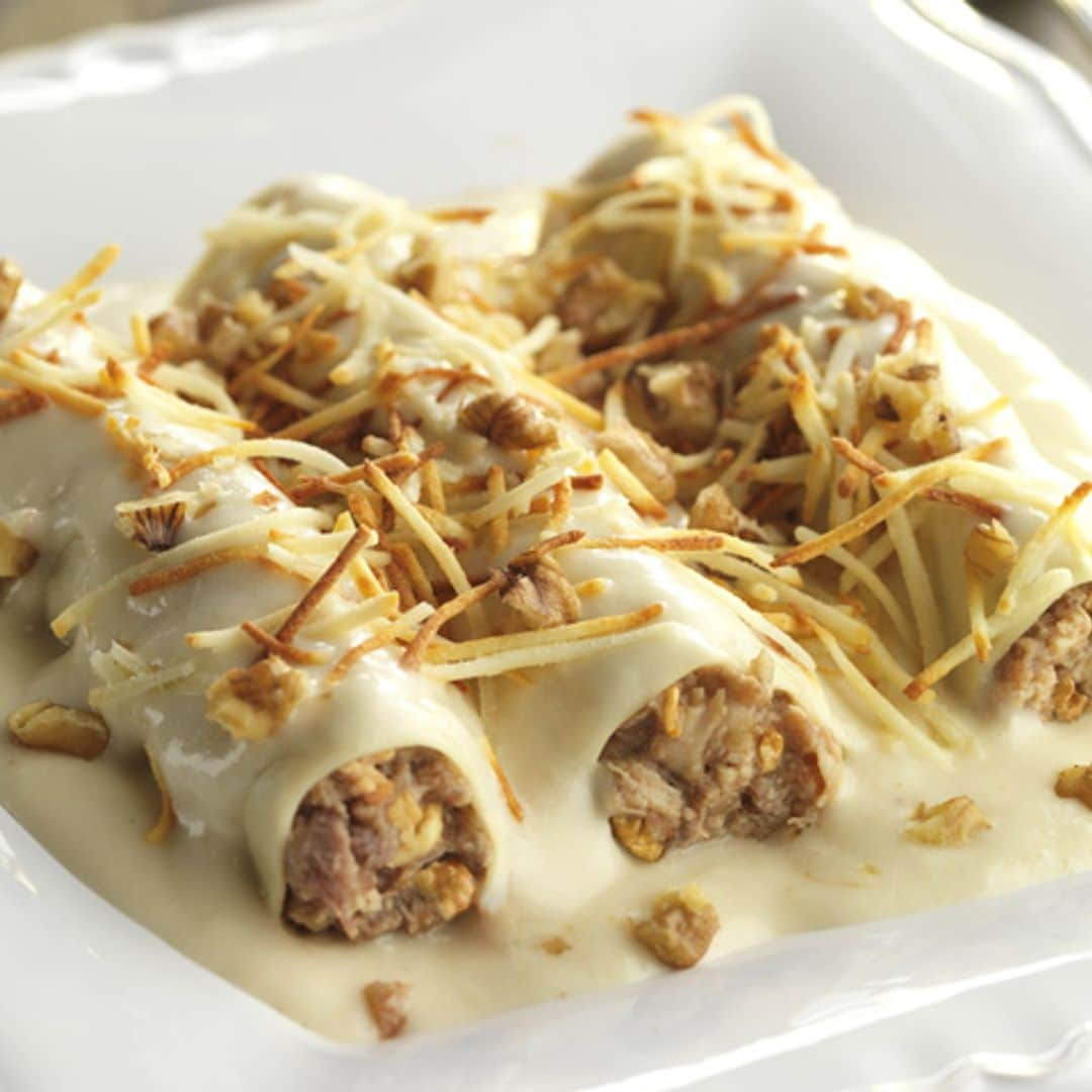 Canelones de carne y nueces