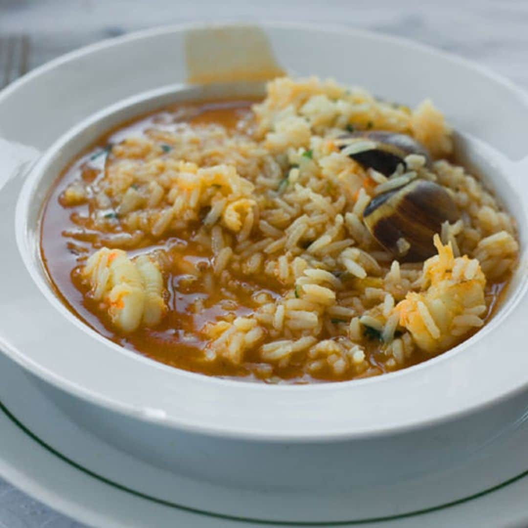 Arroz caldoso de mariscos